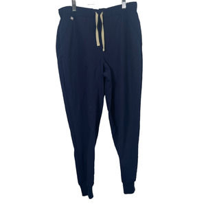 Figs Tansen Navy Blue Jogger Scrub Pants Pull On Drawstring Mens Small